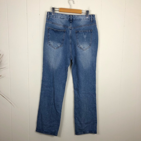 High Waisted Distressed Jeans Sz 8 - Picture 6 of 10